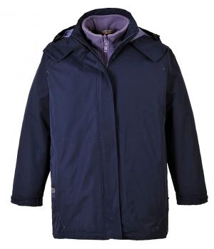 Parka Femme Trois en Un, Taille L, Polaire et Capuche Amovibles, Coupe Flatteuse