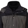 Parka Homme, Doublure Polaire Amovible, Grise et Noire