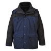 Parka Homme, Imperméable, Respirant, Bleu marine et noir