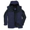 Parka Homme, Doublure Polaire Amovible, Marine et noir