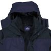 Parka Homme, Imperméable, Marine et Noir avec Capuche