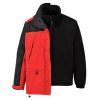 Parka Homme, Rouge et Noire, Polaire Amovible