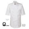 Veste de Cuisine Blanche, Manches Courtes, 100% Coton