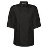 Veste de cuisine noire boutons pressions manches courtes