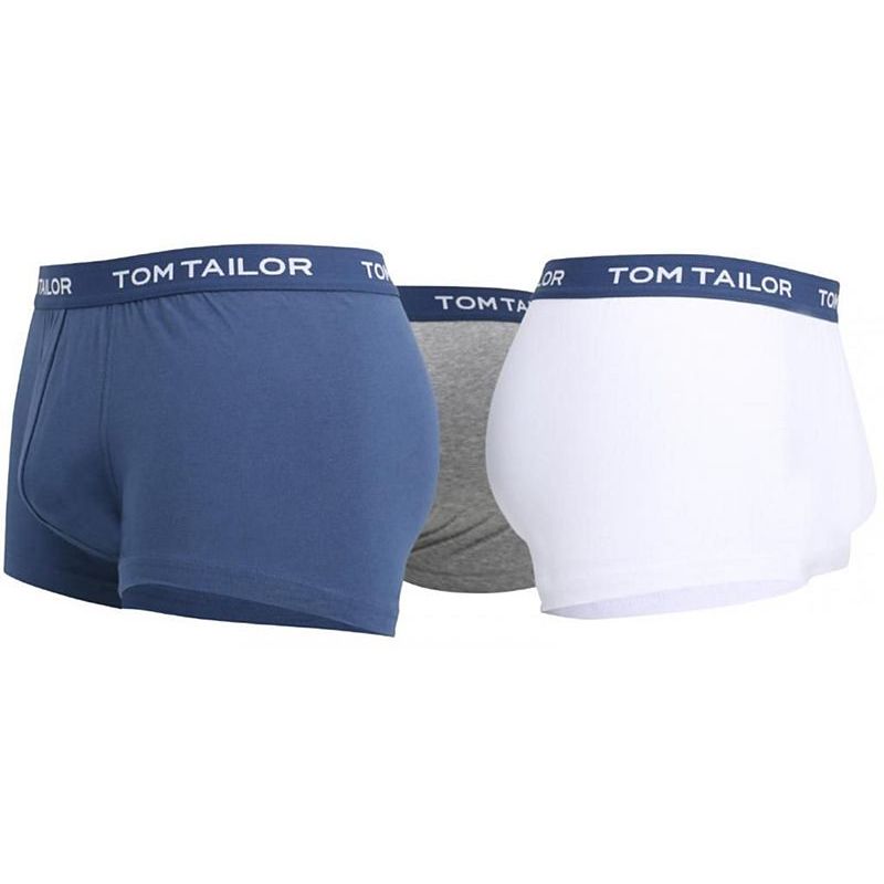 Slip HiPants, Caleçon Boxer, Shorty tendance, Pack de 3, Blanc, Bleu et Gris