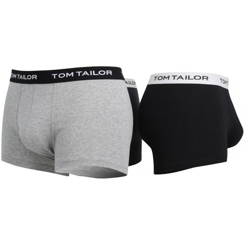 Slip HiPants, Caleçon Boxer, Shorty tendance, Pack de 3, Noir et Gris