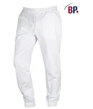 Pantalon Blanc Super Confort Homme, Bi-Stretch, Taille élastiquée en Tricot