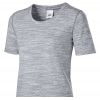 T-shirt femme Col Rond gris chiné