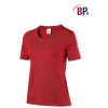 T-shirt femme manche courte bicolore rouge