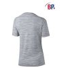 T-shirt femme manche courte gris col rond