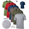 T-shirt Femme et Homme, Teinture Space Dye Style Sport, Confort Stretch
