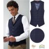 Gilet Tweed Homme, 5 boutons, Poches Passepoilées, Marine à chevrons