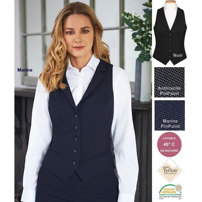 gilet costume blanc femme