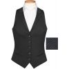 Gilet de Tailleur Femme, Lavable en machine, Anthracite PinPoint