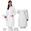 Blouse Médicale Blanche Femme, Col montant, Manches Longues