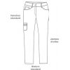 Pantalon Blanc Femme coupe classique 2 poches latérales et 2 poches arrière, Poche cuisse