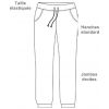 Pantalon Blanc Femme Tissu grand confort en molleton