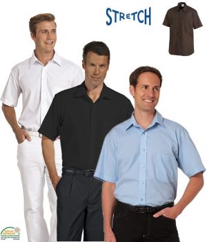 Chemise Homme, manches courtes, Stretch extrêmement confortable à porter