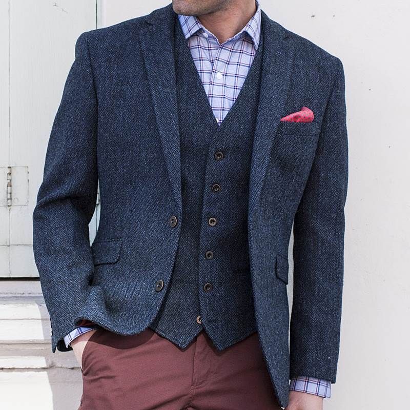 veste et gilet tweed homme