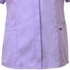 Blouse courte femme Lilas, col tailleur, 2 poches