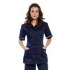 Blouse Femme bleu marine, fermeture par zip sous patte