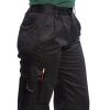 Pantalon de Travail Femme noir, 2 poches treillis 