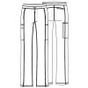 Pantalon Médical Femme, Elastiqué à la Taille, Croquis