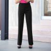 Pantalon femme noir, coupe ajustée