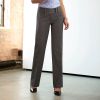 Pantalon femme gris clair, coupe classique