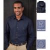 Chemise Homme, Coupe Ajustée, Poche Poitrine Boutonnée, Bleu Denim