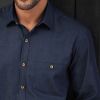 Chemise Homme Bleu Denim