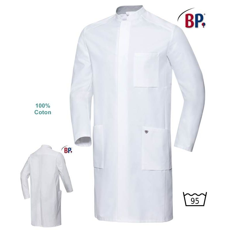 Blouse chimie et Médicale Col Officier — Hôpital à domicile