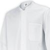 Blouse blanche femme et homme col mao