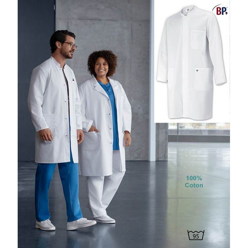 Blouse Blanche Lycée Coton, Blouse Chimie Laboratoire, Femme et