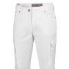 jeans Blanc femme poches sur cuisse