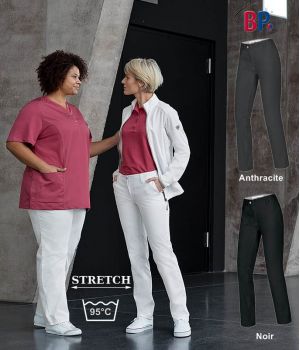 Pantalon Chino femme, Coupe seyante, Super extensible, 4 poches