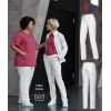 Pantalon Chino Femme, Blanc, 100% Coton, Coupe Seyante