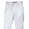 Jean blanc homme, 5 poches, entretien facile, peut bouillir à 95 °C
