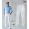 Pantalon Blanc Homme, Confort Stretch, Polyester Coton