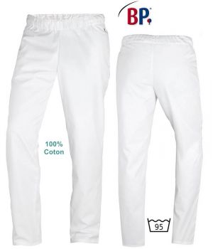 Pantalon Blanc Coton, Femme et Homme, Entretien Facile, Peut Bouillir