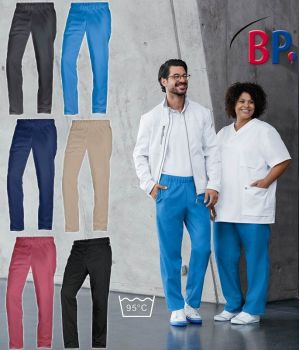 Pantalon de travail coupe droite 3 poches Polycoton Bleu