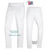 Pantalon Blanc Femme et Homme, Taille Elastiquée, Confort du Lyocell