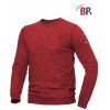 Sweat-shirt pour homme et femme rouge Space-Dyed