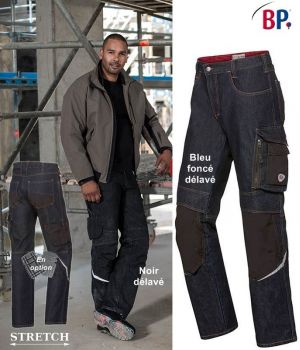 Pantalon de Travail Super Stretch Homme, Coupe Seyante et Ergonomique