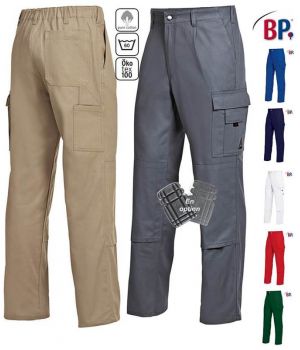 Pantalon de Travail, 100% Coton, Taille 40, 42, 48, Elastique au Dos.