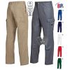 Pantalon de Travail, 100% Coton, Irrétrécissable, Elastique au Dos