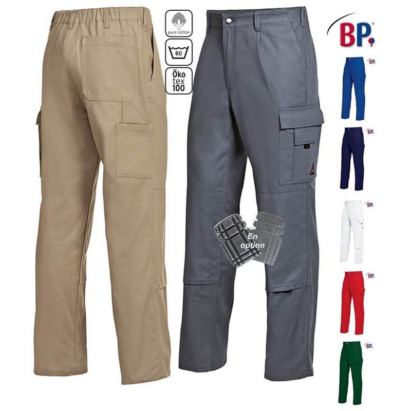 Bandes réfléchissantes Poches genouillères BWOLF Raptor 100% Coton Pantalon de Travail Coton pour Homme Pantalon de Travail Homme avec Poches multifonctionnelles 