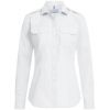 Chemisier Pilote Femme blanc manches longues