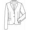 Croquis veste Blazer Femme, 2 Boutons