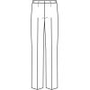 Pantalon Femme, Coupe droite, Croquis de dos